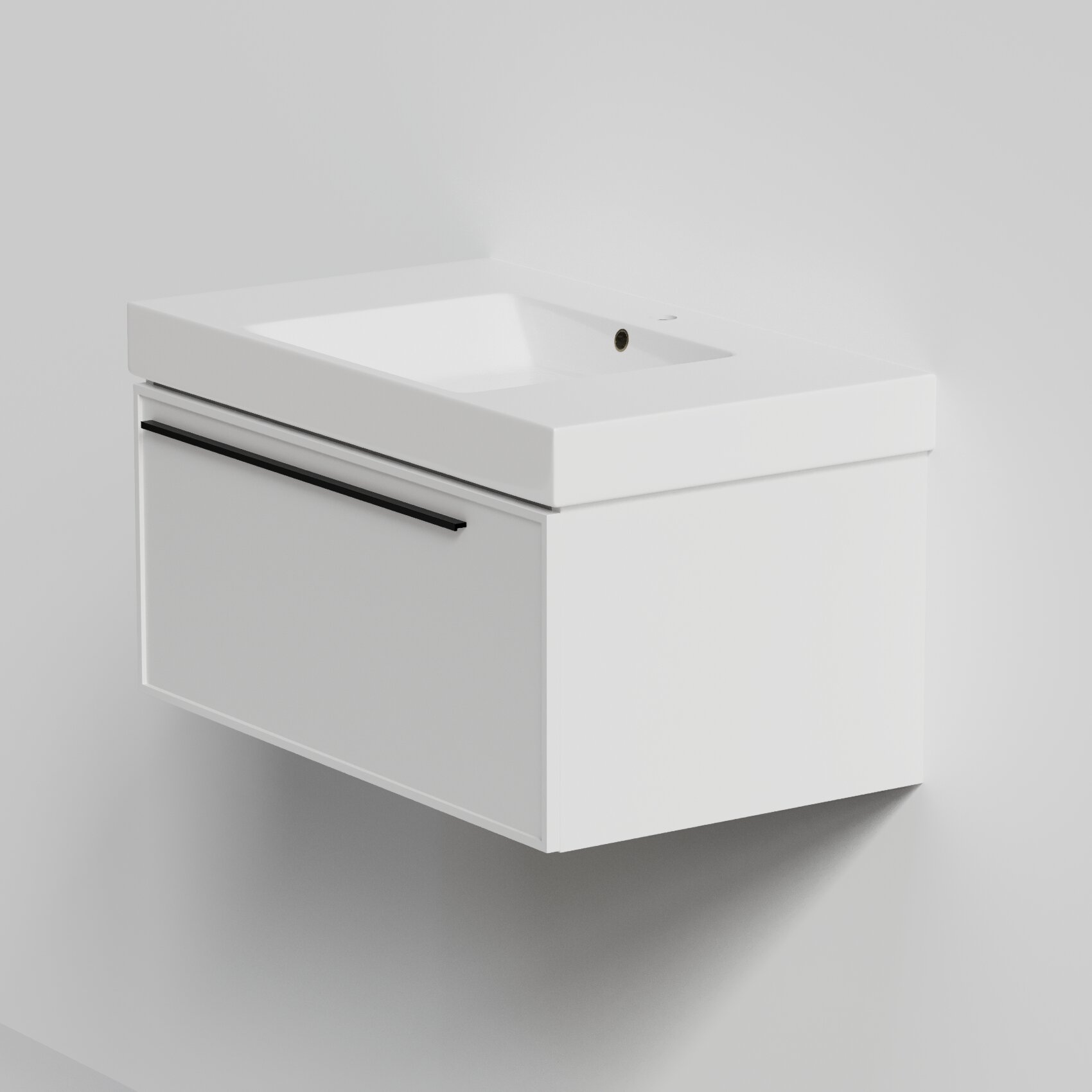 Изображение товара Тумба под раковину La Fenice Elba Bianca 80 см подвесная белый матовый
