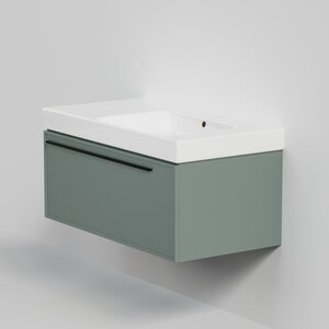 Изображение товара Тумба под раковину La Fenice Elba Grigio 90 см, подвесная, серо-зеленая матовая, FNC-01-ELB-G-90