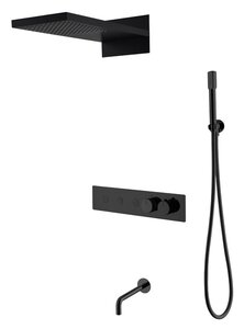 Изображение товара Душевая система Boheme Fusion 131-2-B, термостатическая, с изливом, на 3 потребителя, черный
