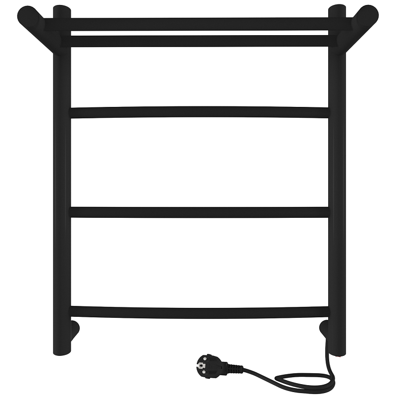 Изображение товара Электрический полотенцесушитель Indigo Arc Electro 50 Вт с полкой черный муар модель LCAE50-40BRPR