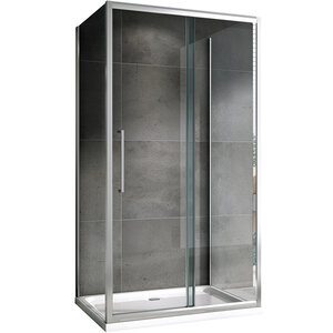 Изображение товара Душевой уголок Abber Schwarzer Diamant, 110 х 85 см, стекло прозрачное, профиль хром, AG30110H-S85-S85