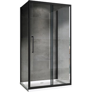 Изображение товара Душевой уголок Abber Schwarzer Diamant AG30110BH-S85B-S85B, 110 х 85 см, стекло прозрачное, профиль черный матовый