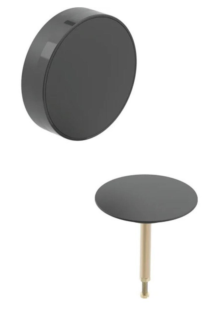 Изображение товара Декоративный комплект Geberit d52 для слива и перелива ванны черный матовый