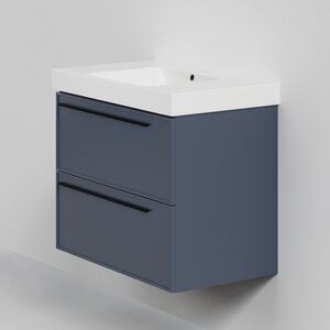 Изображение товара Тумба под раковину La Fenice Elba Blu Grigio Twin 80 см, подвесная, синий матовый, FNC-01-ELB-BG-80-2