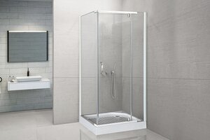Изображение товара Душевой уголок Royal Bath HPV, 80 x 80 x 200 см, стекло прозрачное, профиль белый, RB80HPV-T