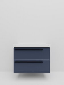 Изображение товара Тумба под раковину La Fenice Elba Blu Grigio Twin 90 см, подвесная, синий матовый, FNC-01-ELB-BG-90-2
