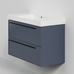 Изображение товара Тумба под раковину La Fenice Elba Blu Grigio Twin 100 см, подвесная, синий матовый