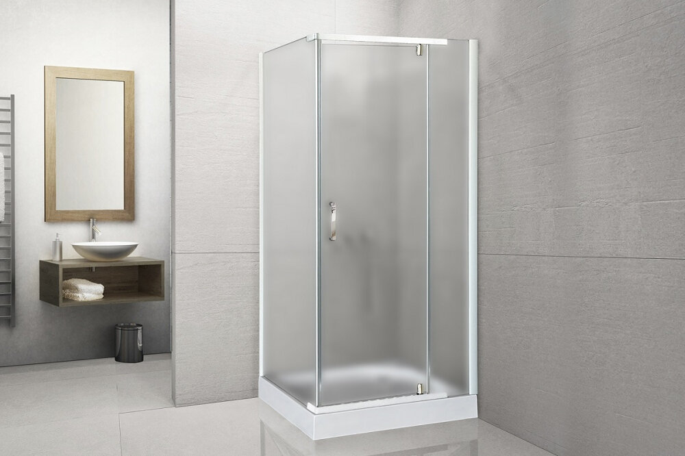 Изображение товара Душевой уголок Royal Bath HPV 80x80 см с матовым стеклом и белым профилем