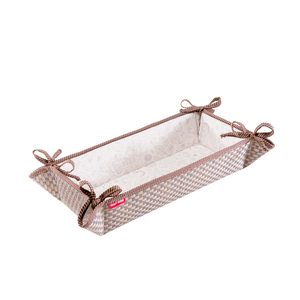 Изображение товара Стильная хлебница Casy Home ротанг/белый 32x13x7 см