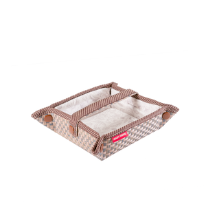 Изображение товара Стильная салфетница Casy Home 13x13x6 см ротанг/белый с рисунком