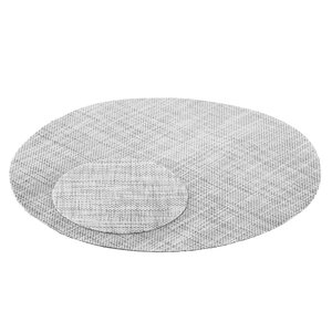 Изображение товара Набор сервировочных салфеток Casy Home, 8 шт, серый, Диаметр 37 и 15 см