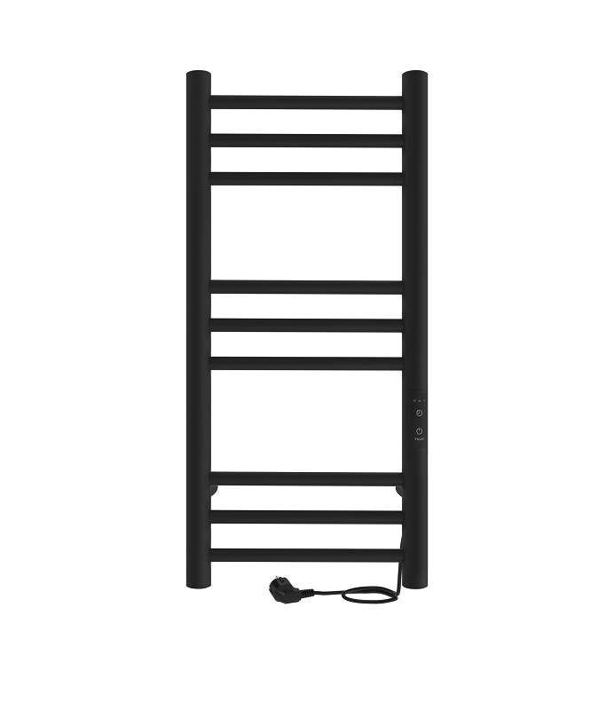 Изображение товара Электрический полотенцесушитель Indigo Line Trinity Electro, 30х70 см, черный муар, таймер, алюмини