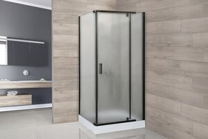 Изображение товара Душевой уголок Royal Bath HPV, 80 x 80 x 213 см, стекло матовое, профиль черный, RB80HPV-C-BL