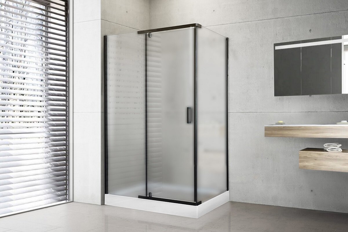 Изображение товара Душевой уголок Royal Bath HPV 120x90x213 см матовое стекло черный профиль