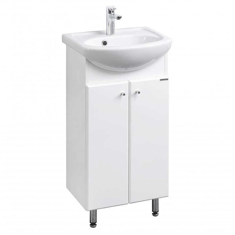 Изображение товара Подвесная белая тумба под раковину МИРА Н 45 Акватон с подсветкой и 3 годами гарантии