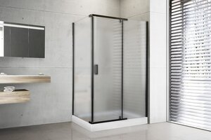 Изображение товара Душевой уголок Royal Bath HPV 140x90 см с матовым стеклом и черным профилем