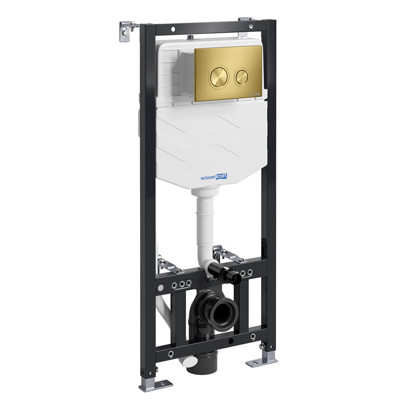 Изображение товара Инсталляция WasserKraft Aller 10 10TLT.010.ME.MG01, для унитазов, с механической кнопкой смыва цвет - золото матовое Изображение товара Инсталляция WasserKraft Aller 10 10TLT.010.ME.MG01, для унитазов, с механической кнопкой смыва цвет - золото матовое