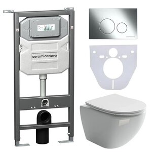 Изображение товара Комплект инсталляции для унитаза Ceramicanova Envision с подвесным унитазом Rimless