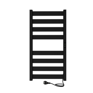 Изображение товара Полотенцесушитель электрический Indigo Oktava Slim 5 Electro, ширина 40 см, высота 80 см, диммер справа, цвет черный муар, LСLOKS5E80-40BRRt