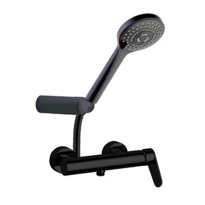 Изображение товара Смеситель Ramonsoler Alexia 360801BTNM для душа, с душевым гарнитуром, цвет черный матовый