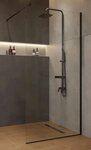 Душевая стенка Artemis Akabe 110 см, стекло прозрачное, профиль черный, 6.940.006.0571.110.10.91 - фото 1