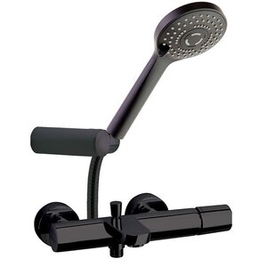 Изображение товара Смеситель Ramonsoler Tzar 340501BTNM для ванны и душа, с душевым гарнитуром, цвет черный матовый