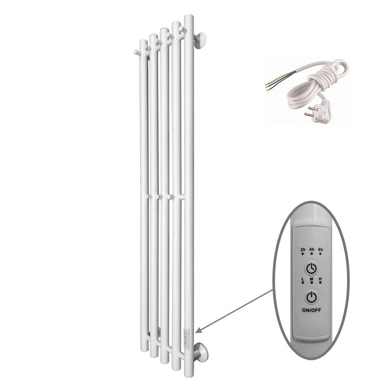 Изображение товара Электрический полотенцесушитель Маргроид Инаро 8 крючков 24x120 см белый матовый