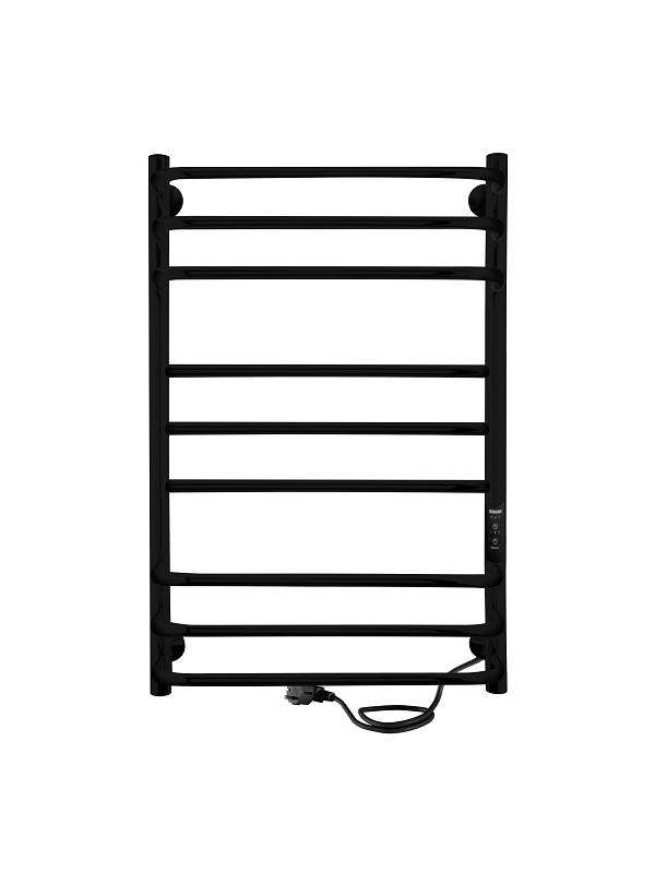 Изображение товара Полотенцесушитель электрический Indigo Brace Euro Lux Electro, ширина 40 см, высота 70 см, диммер справа, цвет черный муар, LCBELE70-40BRRt