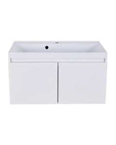 Изображение товара Тумба с раковиной Orange Квадро, подвесная, белая, Smart Pack, KV-80TUW+Racl