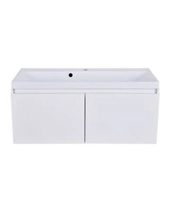 Изображение товара Тумба с раковиной Orange Квадро, подвесная, белая, Smart Pack KV-100TUW+Racl