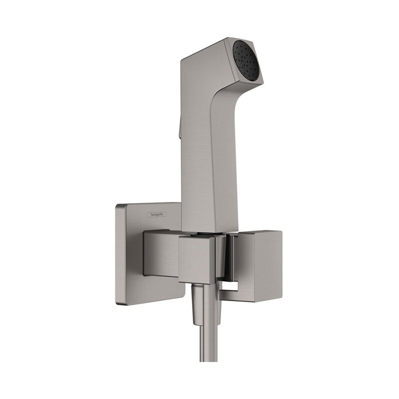 Изображение товара Гигиенический душ Hansgrohe Bidette 29233340 E 1jet, с прогрессивным смесителем, шлифованный черный хром Изображение товара Гигиенический душ Hansgrohe Bidette 29233340 E 1jet, с прогрессивным смесителем, шлифованный черный хром