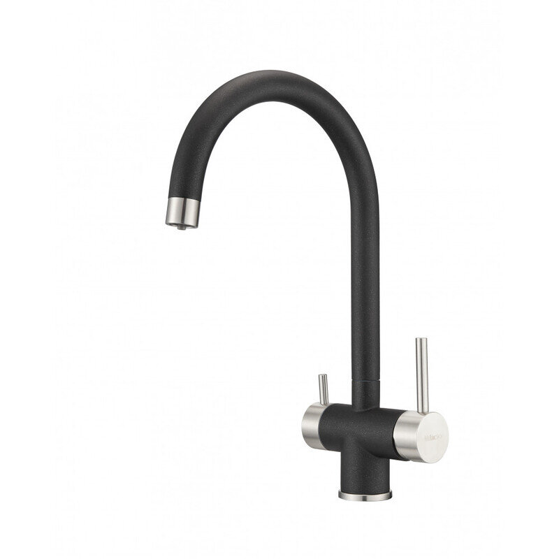 Изображение товара Смеситель для кухонной мойки Milacio Ultra MCU.554.MB с подключением к фильтру, цвет черный матовый