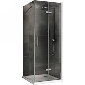 Изображение товара Душевой уголок Abber Zart, 80 х 100 см, стекло прозрачное, профиль хром, AG08080P-S101