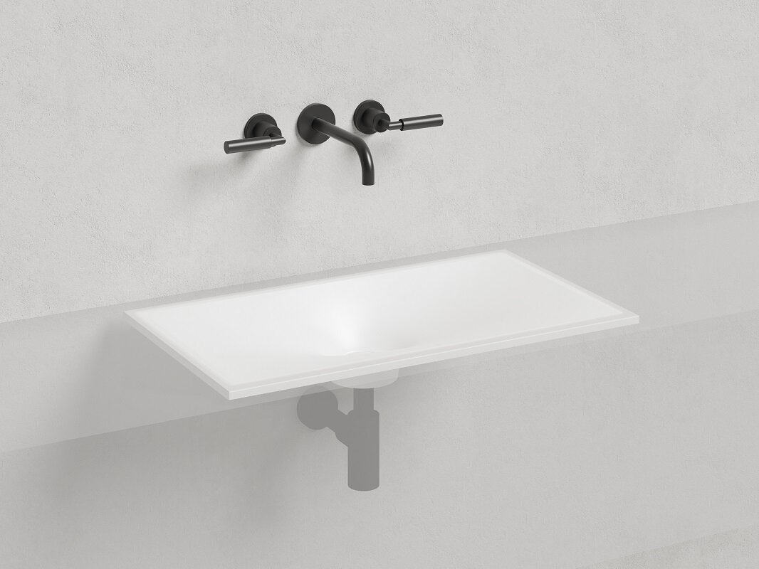 Изображение товара Раковина встраиваемая Salini Marea 13, 1802213M, 70 х 40 х 12 см, из искусственного камня S-Stone, белый матовый