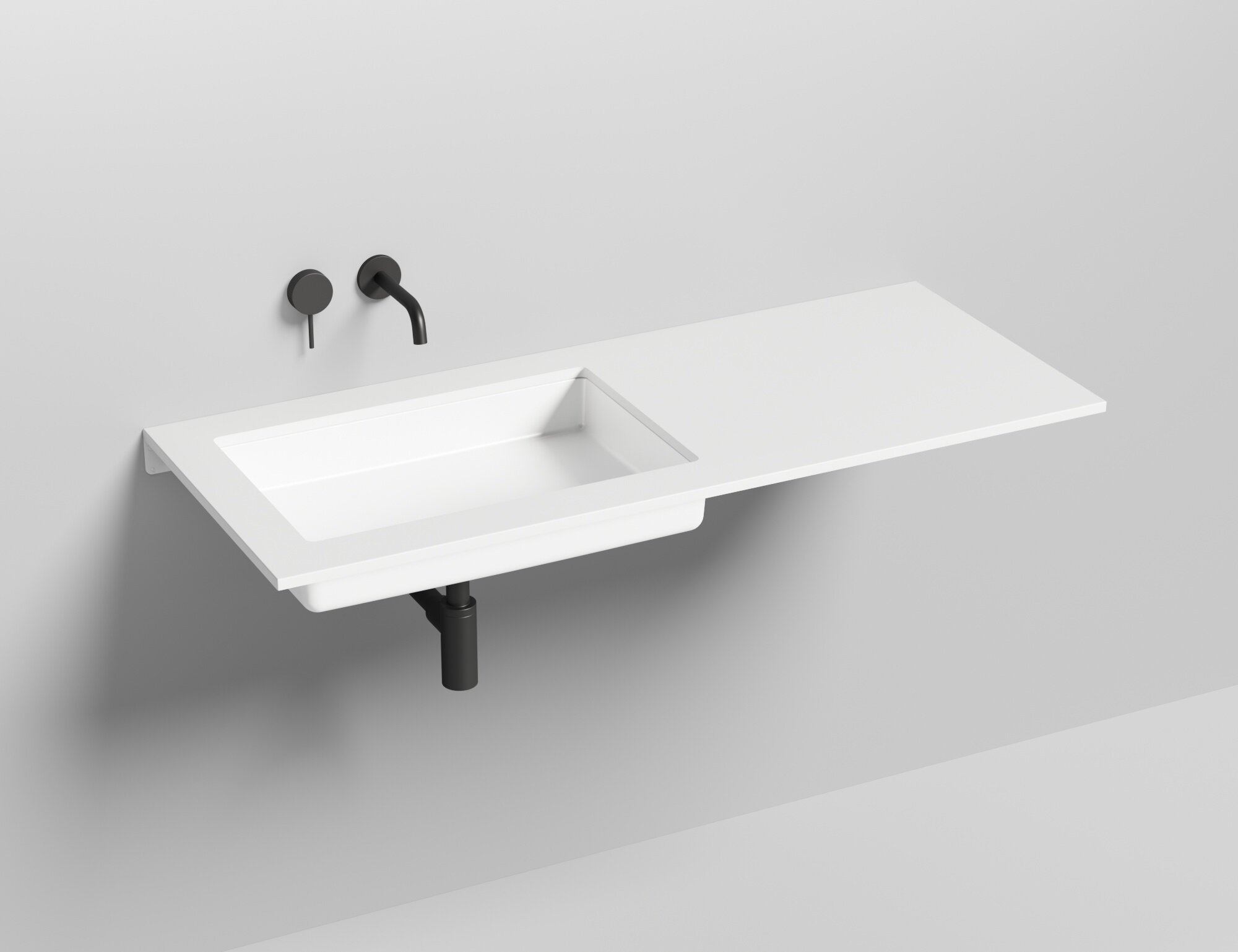 Изображение товара Ракова встраиваемая Salini Marea 14 60x40 см искусственный камень белый матовый