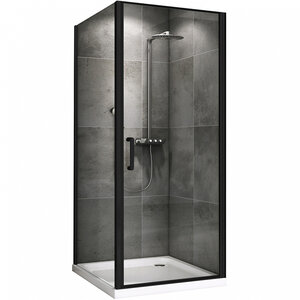 Изображение товара Душевой уголок Abber Sonnenstrand AG04080B-S85B, 80 х 85 см, стекло прозрачное, профиль черный матовый