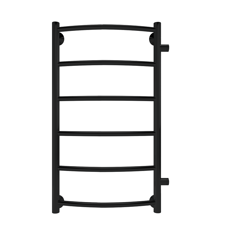 Изображение товара Полотенцесушитель водяной Indigo Arc ширина 30 см, высота 70 см, 1 дюйм, боковое подключение 50 см, черный муар, LASW70-30BR-б/п-50