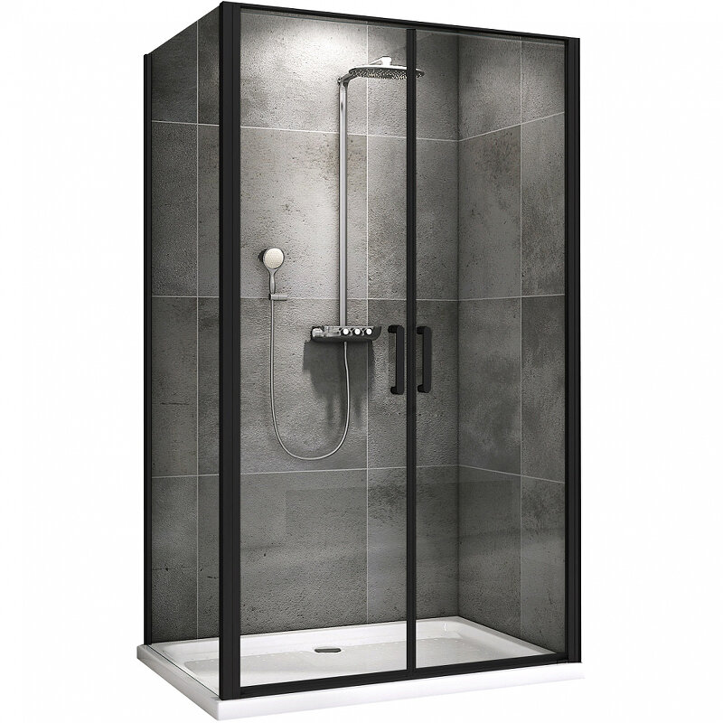 Изображение товара Душевой уголок Abber Sonnenstrand AG04100BC-S85B 100x85 см черный матовый стекло