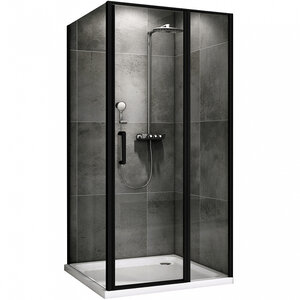 Изображение товара Душевой уголок Abber Sonnenstrand AG04110BS-S85B, 110 х 85 см, стекло прозрачное, профиль черный матовый
