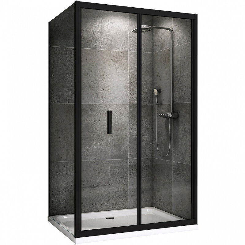 Изображение товара Душевой уголок Abber Sonnenstrand AG07090B-S80B 90x80 см, стекло 6 мм, профиль черный матовый