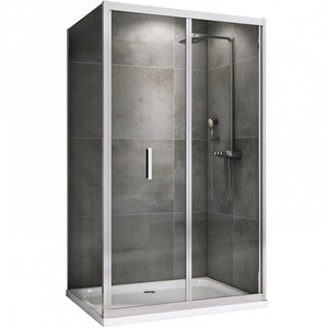 Изображение товара Душевой уголок Abber Sonnenstrand, 110 х 70 см, стекло прозрачное, профиль хром, AG07110-S70