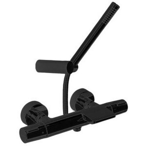 Изображение товара Черный матовый смеситель Ramonsoler Tzar термостатический для ванны и душа