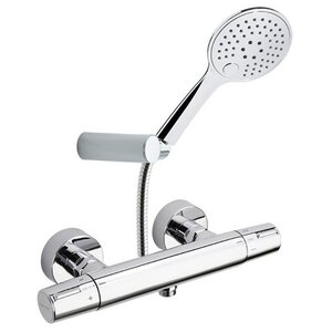 Изображение товара Смеситель Ramonsoler Tzar 343401TR для душа, с душевым гарнитуром, термостатический, цвет хром