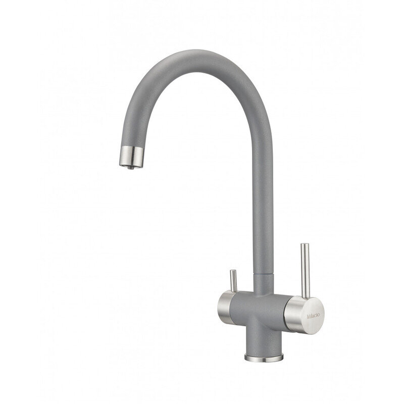 Изображение товара Смеситель для кухонной мойки Milacio Ultra MCU.554.GR с подключением к фильтру, цвет серый металлик