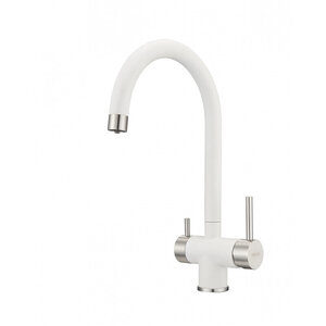 Изображение товара Смеситель для кухонной мойки Milacio Ultra MCU.554.WH с подключением к фильтру, цвет белый