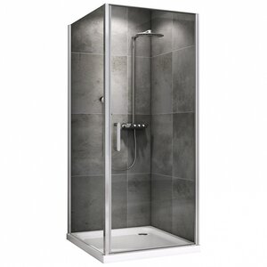 Изображение товара Душевой уголок Abber Sonnenstrand, 90 х 80 см, стекло прозрачное, профиль хром, AG04090-S80