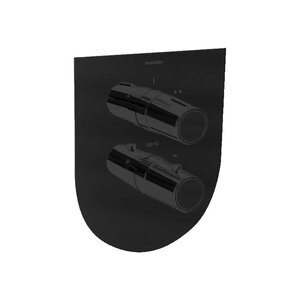 Изображение товара Смеситель Ramonsoler Tzar 348712SNM для ванны и душа, термостатический, на 2 потребителя, цвет черный матовый