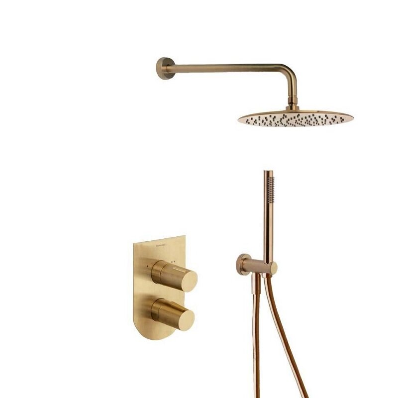 Изображение товара Душевая система Ramonsoler Tzar с термостатом и PVD покрытием, золото