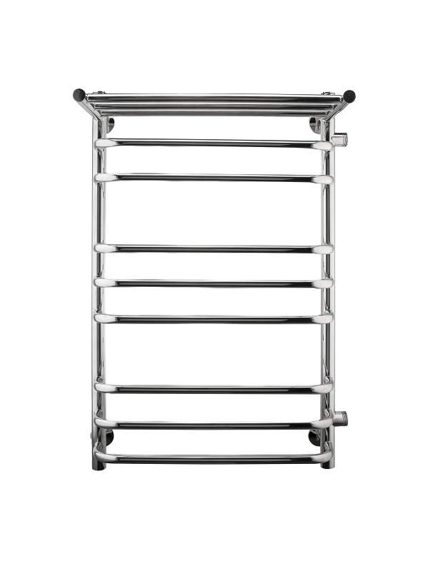 Изображение товара Водяной полотенцесушитель Indigo Brace из нержавеющей стали шириной 50 см и высотой 80 см с полкой