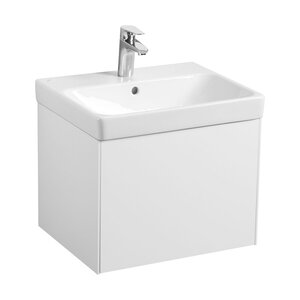 Изображение товара Тумба с раковиной Акватон Асти 55 см подвесная, белый матовый, белый глянцевый, 1A2631K0AX2B0